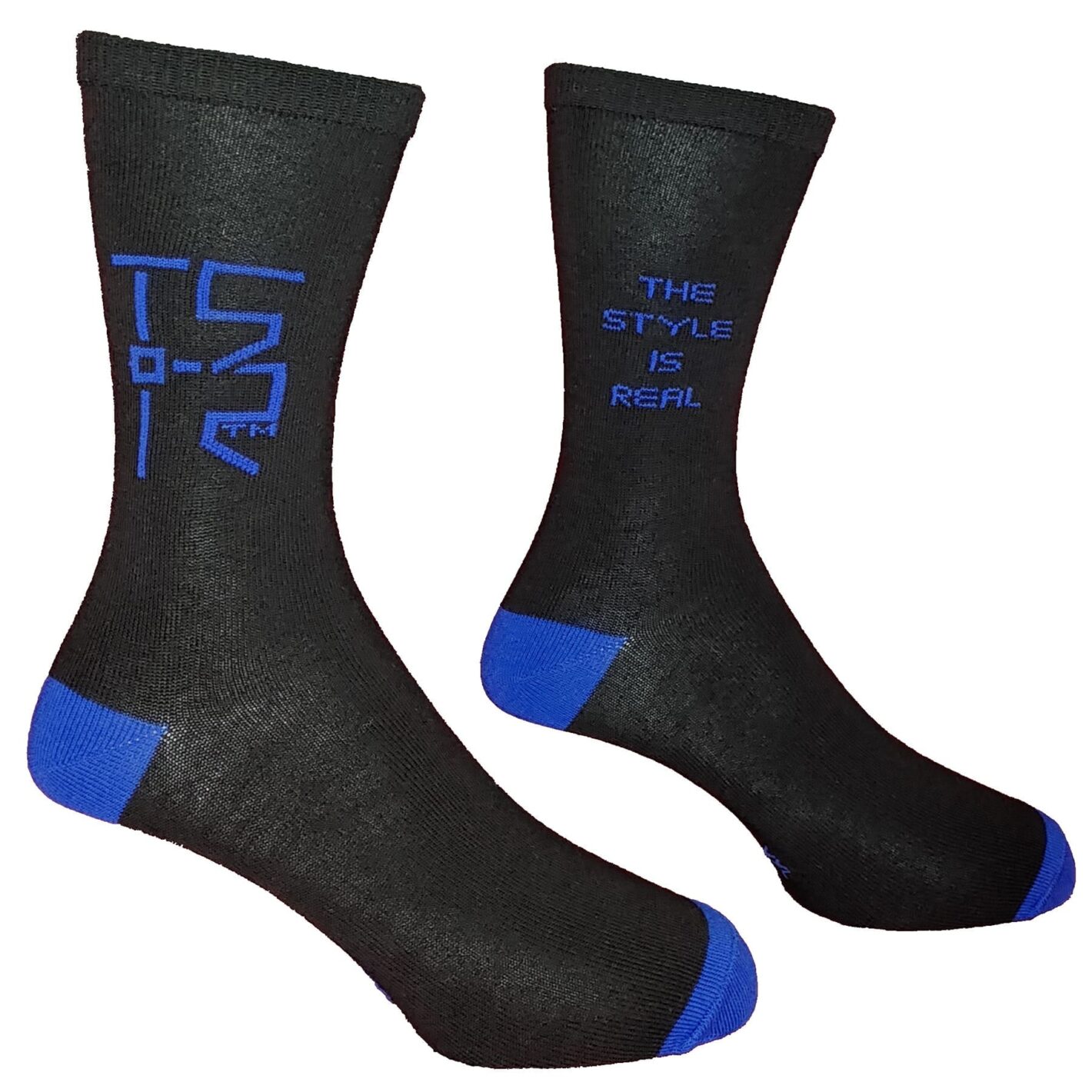 black and blue socks